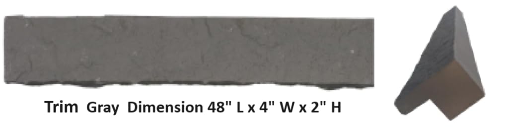 OTECKO Distinct 4-Pack Faux Stone Trim 48 Inches Long High Density Polyurethane