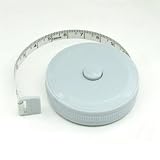 Retractable Tape Measure 60-Inch 1.5 Meter, Dual Scale Body Measuring Tape for Weight Loss, Sewing & Craft, Small Push Button, Fabric Tailor Cloth Knitting Tool