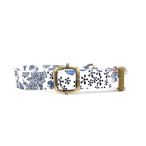 Collar para perro personalizado de algodón orgánico ajustable miniatura 4