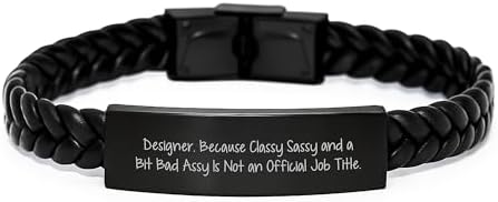 Designer Gifts for Her, Funny Quote Interlaced Leather Bracelet for Women, Christmas Unique Presents image 4
