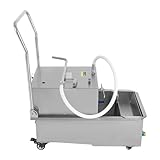 55 L /14.5 Gal Restaurant Oil Filter Machine, 550W Mobile Fryer Oil Filter Machine Deep Fryer Filter Oil Filter Truck Fryer Filter Frying Oil Filtering System for Restaurant