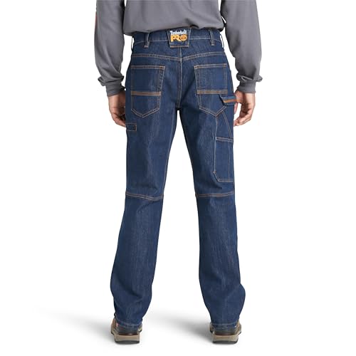 Timberland PRO Men's Ballast Straight Fit Flex Carpenter Jeans, Dark Wash, 38W/32L3