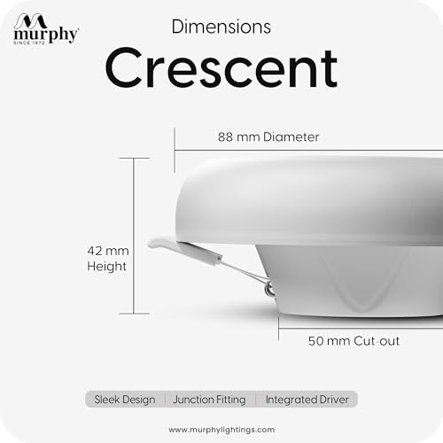 Image of Murphy Crescent 7W Round LED Junction Box Ceiling Downlight | Warm White | Deep Fit Design | 2-Year Warranty (Pack of 10)