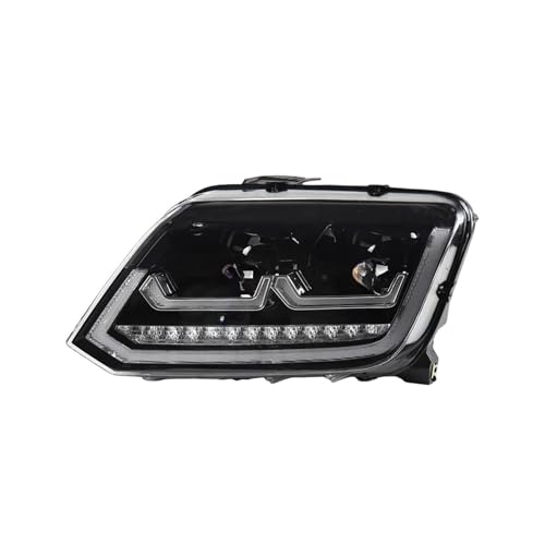 EVJOSQDI Luces de coche compatibles con VW AMAROK, faros delanteros LED 2010-2020, faro delantero AMAROK, lente de proyector de señal dinámica DRL, accesorios automotrices(LHD)