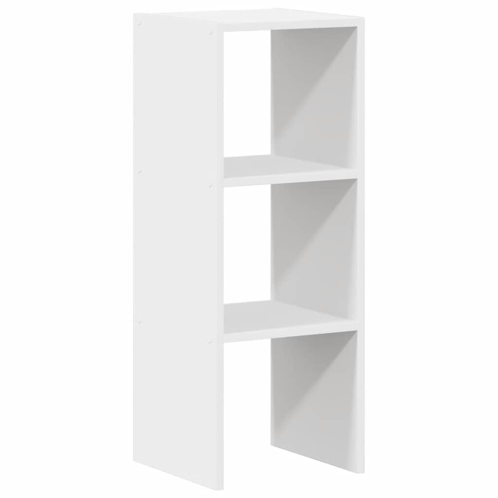vidaXL Bücherregal Stapelbar Weiß 30x30x80 cm Holzwerkstoff, Bücherständer, Büroschrank, Aktenregal, Bücherschrank, Büroregal, Highboard, Regal