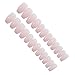 Outanaya 24pcs Jelly Fake Nails Easy to Apply Artificial Fingernails for Women Full Cover Nail Tips for Weddings Prom and Festivals Comfortable Fit for All Types