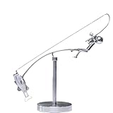CJFNDFA Kinetic Sculpture - Metal Fishing Decor Figurine Handmade Fishing Decor with Dynamic Sculptures, Unique Kinetic Sculpture & Fish Decor for Home or Office Display, Balancing Art Metal Figurine