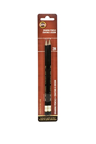 Koh-I-Noor Toison d'Or Graphite Pencil, 2H Degree, 2 Pack (F