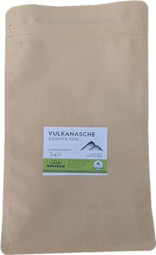ALMICANNA: Ceniza volcánica AZOMITE 100 % – Activador natural del suelo, rico en minerales y oligoelementos (3KG)