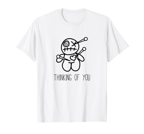 Divertida camiseta de muñeca de vudú, regalo de pensamiento de ti, sarcástico Camiseta