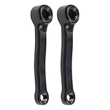KoiLykke 127mm Exercise Bike Crank Iron Material Square Hole for Most Stationary Bicycle Indoor Exercise Bikes Long Lasting and Paint Square Hole City Bike(left + right crank)