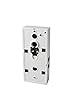 Newhouse Hardware MCHBV Wireless Mechanical Two-Note Chime and Door Button with Built-in Viewer, One Size, White/Brass