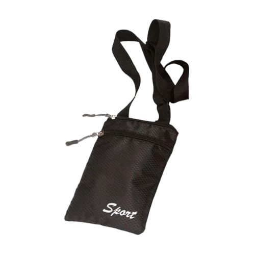 Crossbody Bags Square Soild Color Phone Bag Simple Travel(Black)