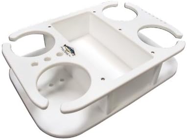 Deep Blue Marine BH-4 4 Drink Holder & Large Storage w/Suction Cups