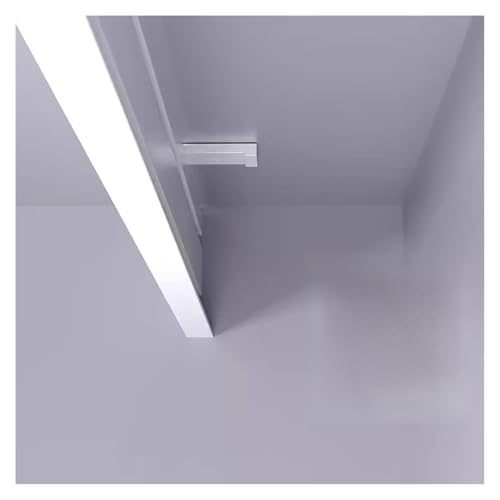 Corniche en aluminium de 120 cm blanche avec coffre de suspension de rideaux pour fixation plafond