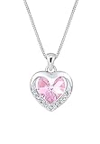 925 STERLING SILVER: Diese hochwertige Silberhalskette von Elli besteht aus feinstem 925er Sterling Silber. Die trendige Damenhalskette ist mit Glaskristallen veredelt und besticht durch ein zeitloses Design