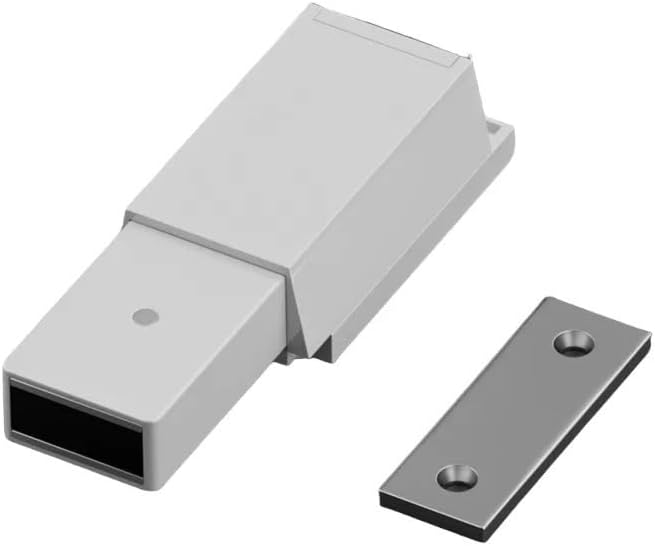 Heavy Duty Push-to-Open Latch - Automatic Self-Popping Invisible Cabinet Door Catch for Wardrobe, Concealed Door & Fire Door(Black zinc Alloy)