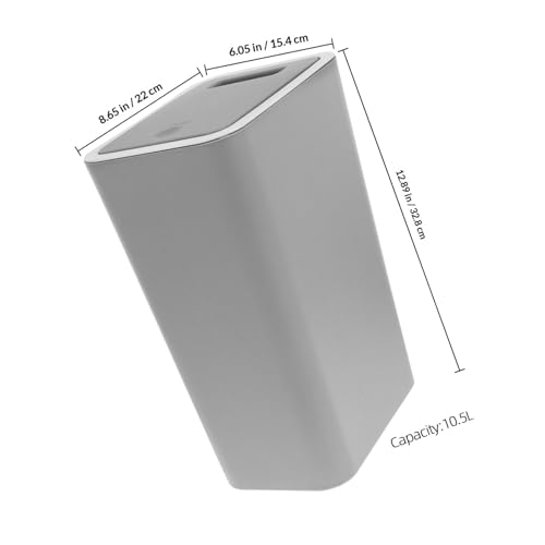 Caneca de basura plástica con tapa empuje 5L miniatura 2