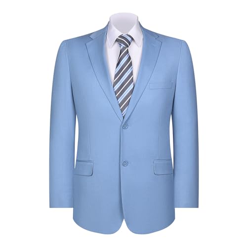 P&L Men's Modern Fit Two-Button Blazer Lightweight Sport Coat Casual Stretch Suit Jacket for Business & Daily Wear