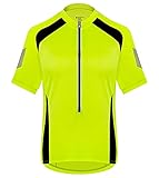 AERO|TECH|DESIGNS Mens Elite Coolmax Cycling Jersey - Made in The USA (Large, Safety Yellow)