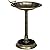 Outsunny 28" Antique Bird Bath with Pedestal Flower Planter Base, Vintage Style Decorative Birdbath & Bird Feeder Bowl, Decoration Yard Statue, Bronze