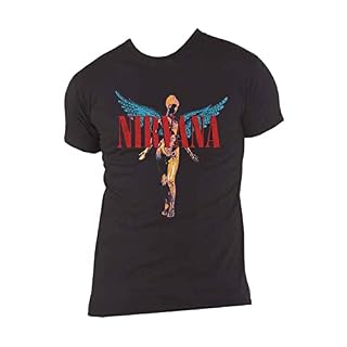 Nirvana T-Shirt Angelic Homme Noir - Les Beatles, Paul McCartney, John Lennon, RIngo Starr, George Harrison Nirvana T-Shirt Angelic Homme Noir – Image 4