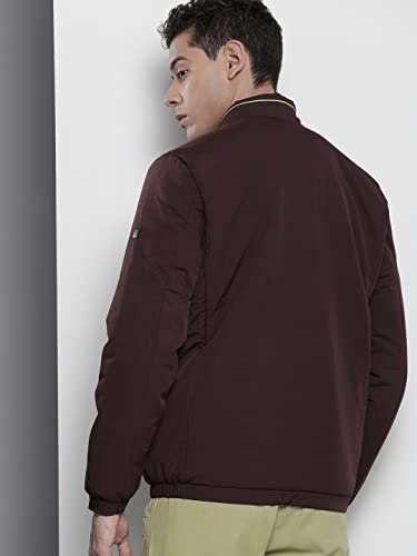 Image of The Indian Garage Co Men Slim Fit Solid Puffer Jackets
