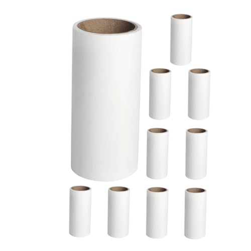 Genérico 10 Uds Rodillo Adhesivo para El Pelo Removedor De Pelo De Mascotas Herramienta De Eliminación De Pelo De Mascotas Rodillos De Pelusa para El Pelo De Mascotas Rodillo De