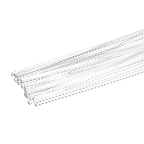 Image of HARFINGTON 2set(10pcs) Plastic Welding Rods 8inch Round Polyurethane Welding Strips Welder Rods for Car Bumper Kayak Daily Repair Plastic Welder Car Bumpers, Clear