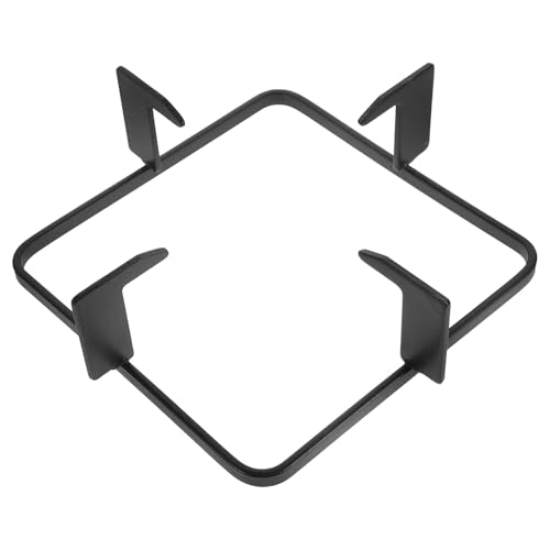 GARVALON Support pour Cuisinière à Gaz Carré 198X198 MM Grille Antidérapante Multifonction pour Casseroles et Woks Accessoire Solide en Métal Robuste Adapté à la Cuisson Domestique