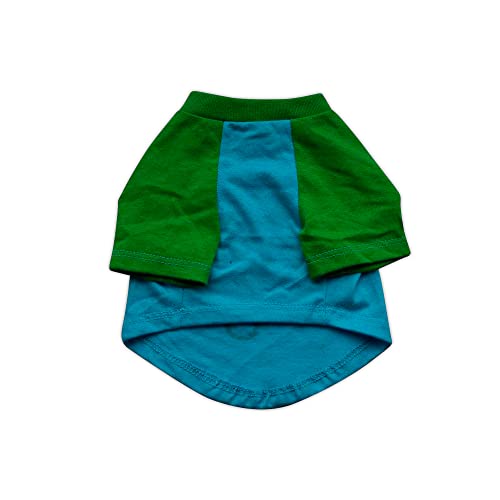Petmont Casual T-Shirt For Pets Desing: Partner In Crime Blue And Green Great For Small And Medium Dogs Size Extra Large #TOP3
