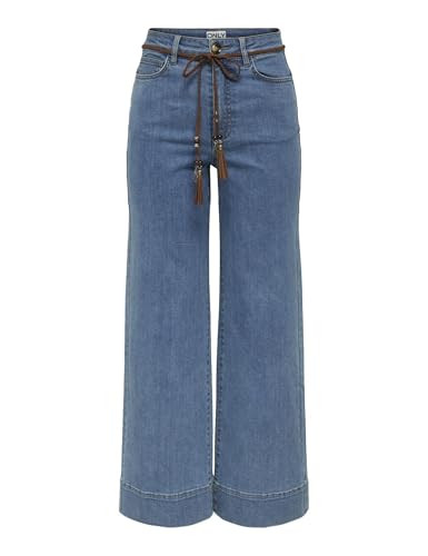 Jean Onlmadison Hw Belt WD CRP DNM à taille haute ceinturée