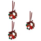 Amosfun 3 Piezas Decoración del Árbol De Navidad Corona De Vid De Ratán Corona De Pastos Marinos Corona De Vid Natural Esmerilado Escaparate Accesorio Decorativo Corona De Puerta De