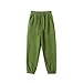Boys Cotton Joggers Pants Kids Husky Fashion Trouser Loose Fit Baggy Lightweight Sweatpants Straight Leg Track Pants Army Green