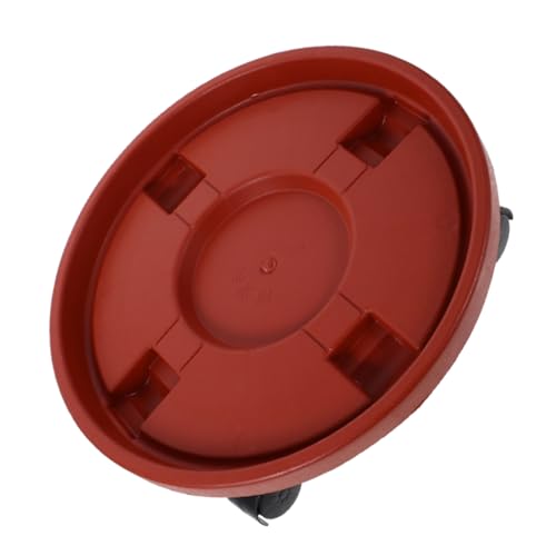 Holibanna Rolling Plant Tray Mobile Flower Pot Holder Wheels Plant Tray on Wheels for Indoor/Outdoor