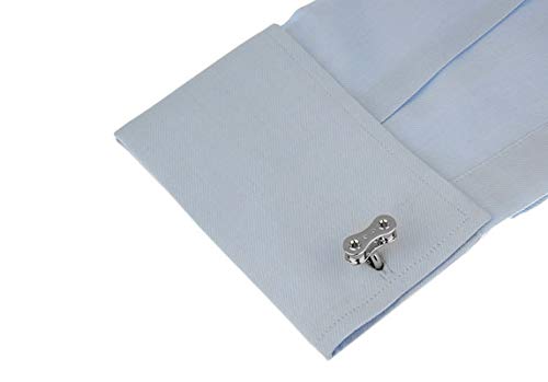 Mancuernillas Daesar de cadena mecánica en plata para hombre miniatura 2