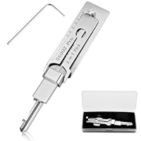 2-in-1 SS002 Pro Dietrich-Set für S-Rillenschlösser, Edelstahl-Schlüsseldecoder & Dietrichwerkzeug, Kompatibel mit Auto/Hausschlössern, Leicht & Präzise für Anfänger & Profis