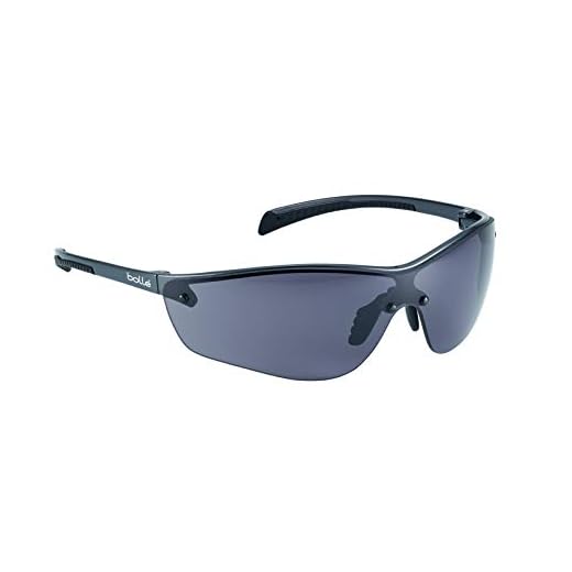 Bolle Safety 40237, Silium+ Safety Glasses PLATINUM, Dark Gunmetal Frame, Clear Lenses