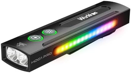 Wurkkos HD01 PRO 6-in-1 Flashlight with White, UV, Green, RGB, Side Light, Magnetic Base, 1200LM for Outdoor, Camping, Emergency, Automotive, Household, Industrial Use