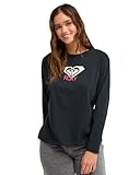 Rib at collar Roxy T-Shirt Manche Courtes HANGLOOSE Art LS Femme Noir S