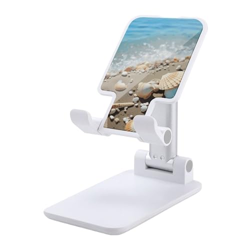 Support de téléphone pour bureau pliable et réglable motif coquillage