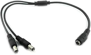 محول تقسيم تيار مستمر أنثى إلى 2 ذكر تيار مستمر 2.1 مم، من جيني، لحاسوب شخصي