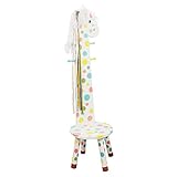 Teamson Kids - Safari Stool with Coat Rack - Pony