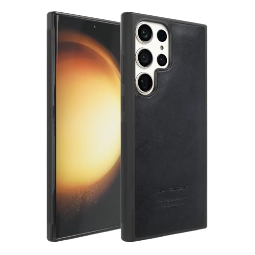 WINGLIDE Galaxy S24 Ultra �P�[�X �Ȗ؃��U�[ �X�}�z�P�[�X �{�v ���U�[ (�u���b�N)