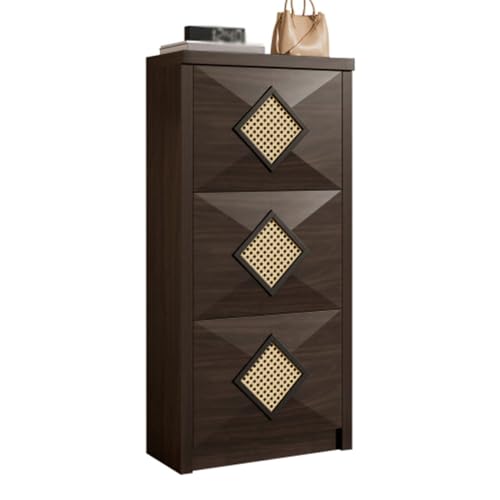 Zapatero Vintage con decoración de ratán