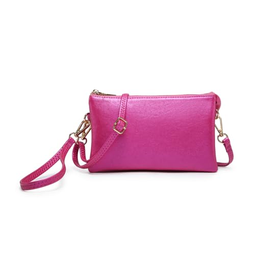 Image of JEN & CO. Riley Crossbody Bags for Women Vegan Leather Wristlet Clutch Wallet Purses Handbags with 2 Straps