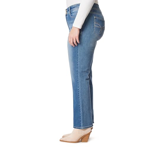 Image of WallFlower Luscious Curvy Bootcut Jeans for Women, Mid-Rise Insta Stretch Denim, Size-Inclusive Juniors Jeans