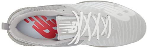 New Balance Men's Fuelcell 4040 V6 Molded Baseball Shoe, Grey/White, 12 #TOP4