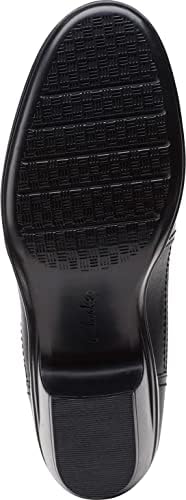 Clarks Women's Emily Amelia Pump, Black Leather/Textile Combinat, 9.5 | Image 5