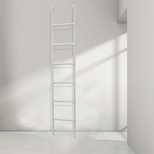 Échelle de secours blanche pour puits de fenêtre et mezzanine